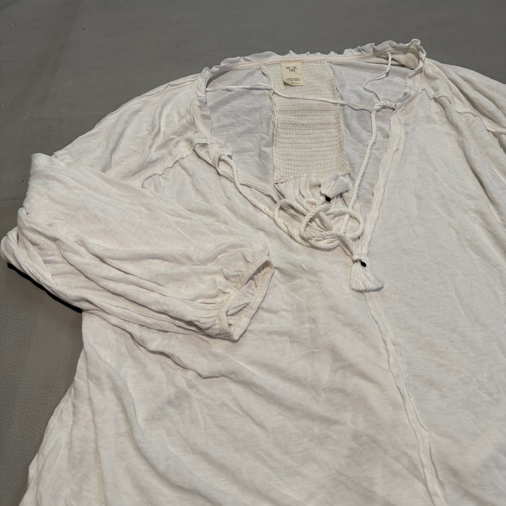 New Free People We The Free White Tassel Top Cottage Prairie BOHO OB758410-S6586 - Picture 3 of 11